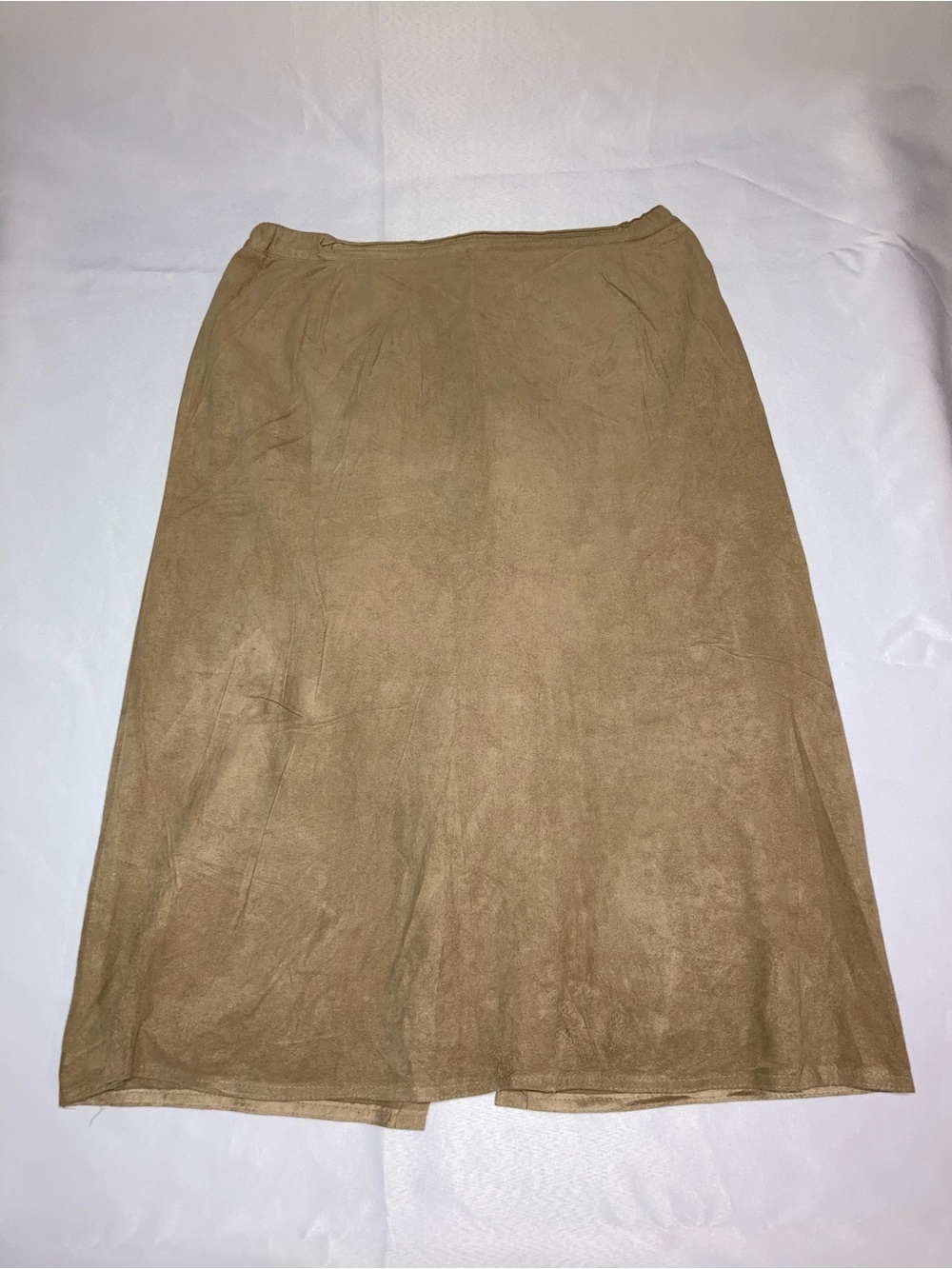 Vintage Classic Tan Midi Skirt — Women's Everyday A-Line